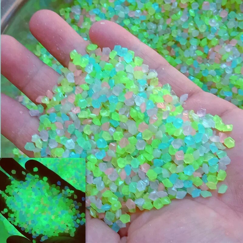 Aquarium Fish Glow In The Dark - 1000szt 3-5mm Świecący piasek świecący w