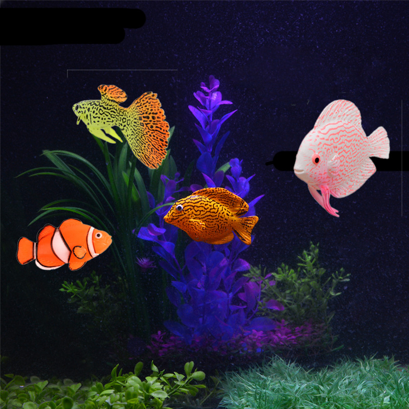 Aquarium Fish Glow In The Dark - Świecąca w ciemności silikonowa dekoracja do